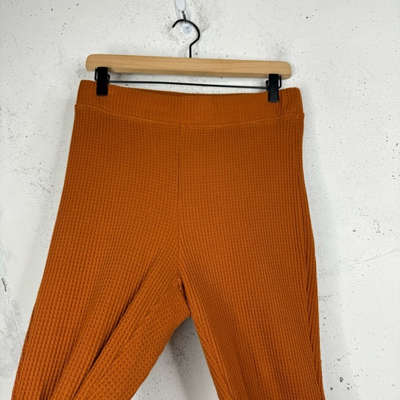 Aerie High Rise Flare Waffle Knit Pants Sweat Pants Med - Picture 5 of 8
